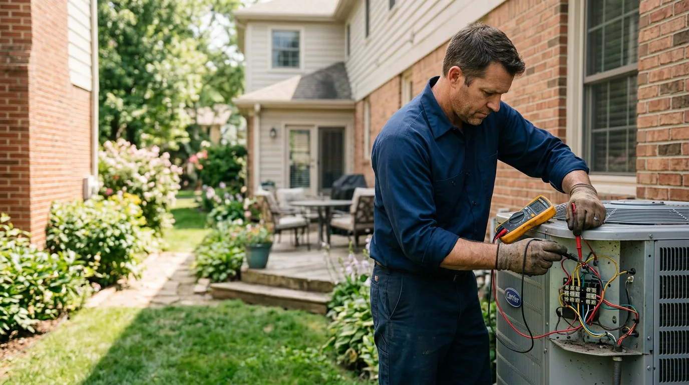 HVAC technician working near Detroit, MI